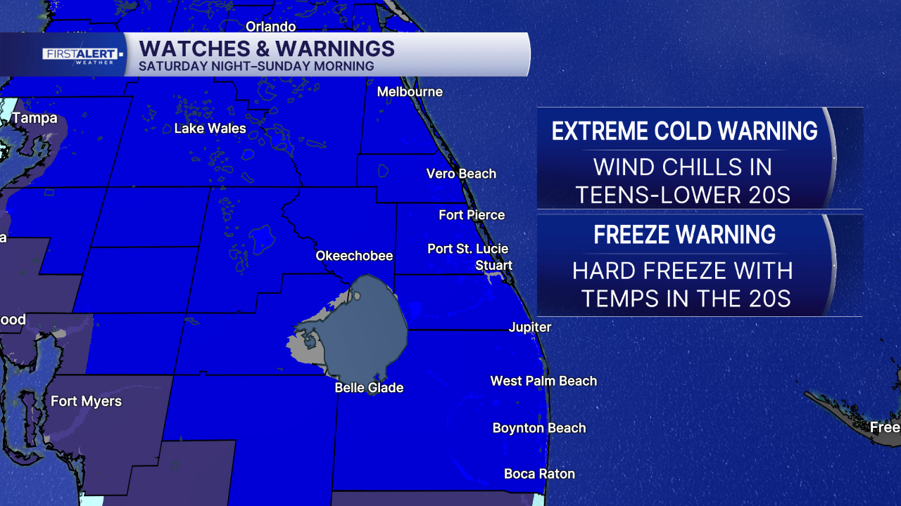 Record arctic cold grips South Florida through early this week