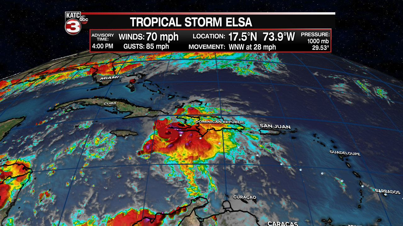Slightly drier air, lower rain chances for the 4th; Elsa still churning through in Caribbean - Vimarsana News
