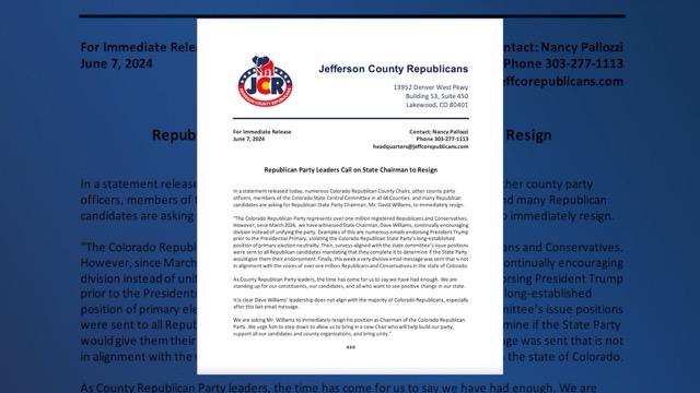 CO Republicans call on state chair to resign - Vimarsana News