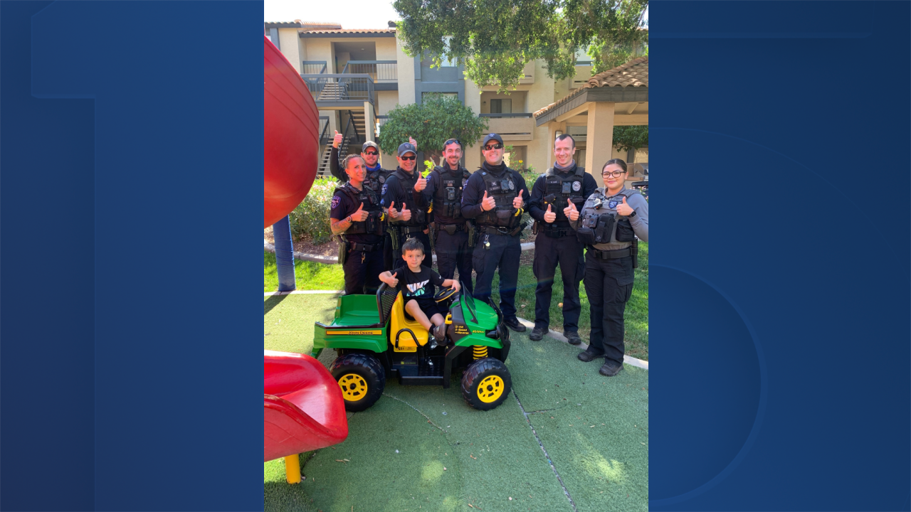 Tempe police officers replace stolen toy gator tractor for young boy - Vimarsana News