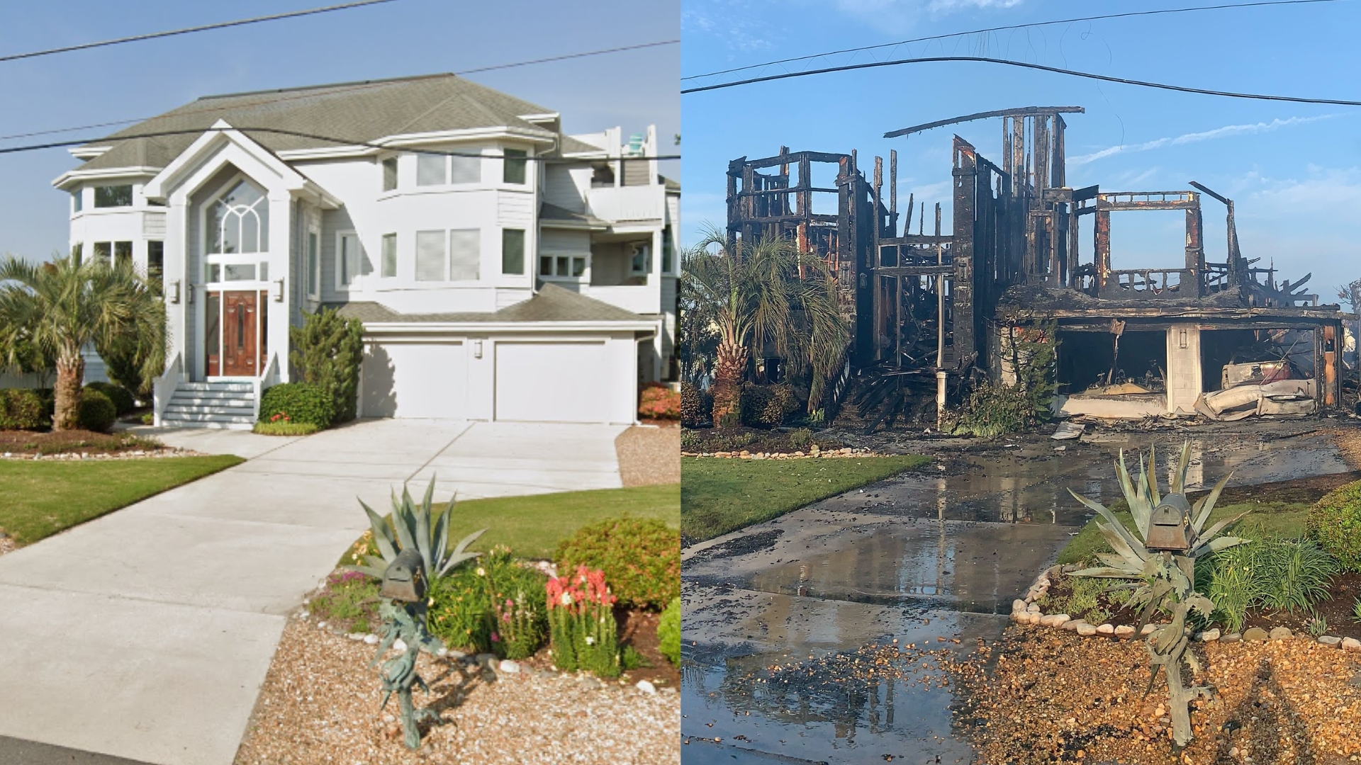 House on Sand Bend Rd. in Sandbridge area of Virginia Beach destroyed in fire - Vimarsana News