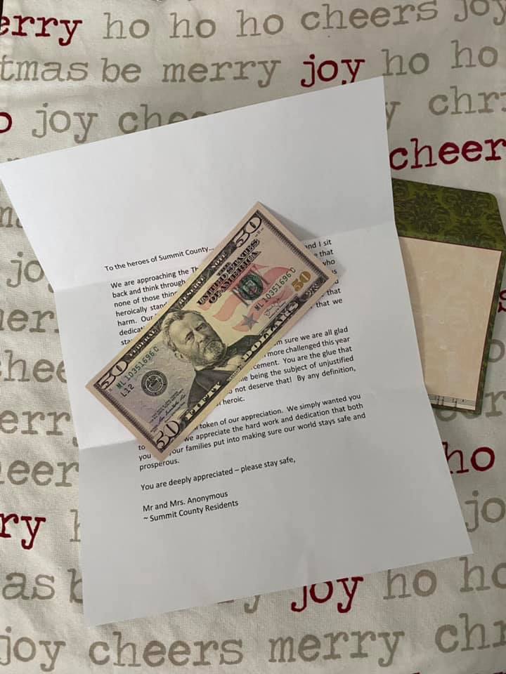Summit Co. Sheriff's Office receives anonymous cash gift for employees - Vimarsana News
