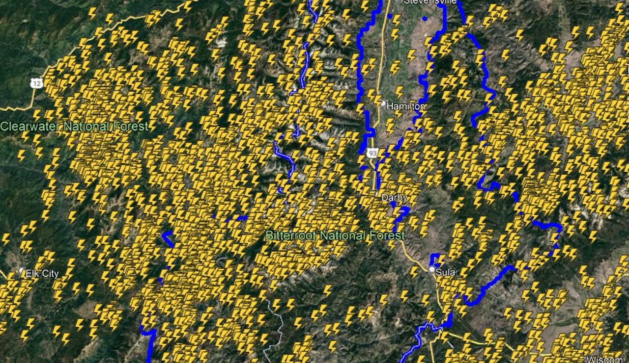 Bitterroot National Forest reports over 1,000 lightning strikes - Vimarsana News