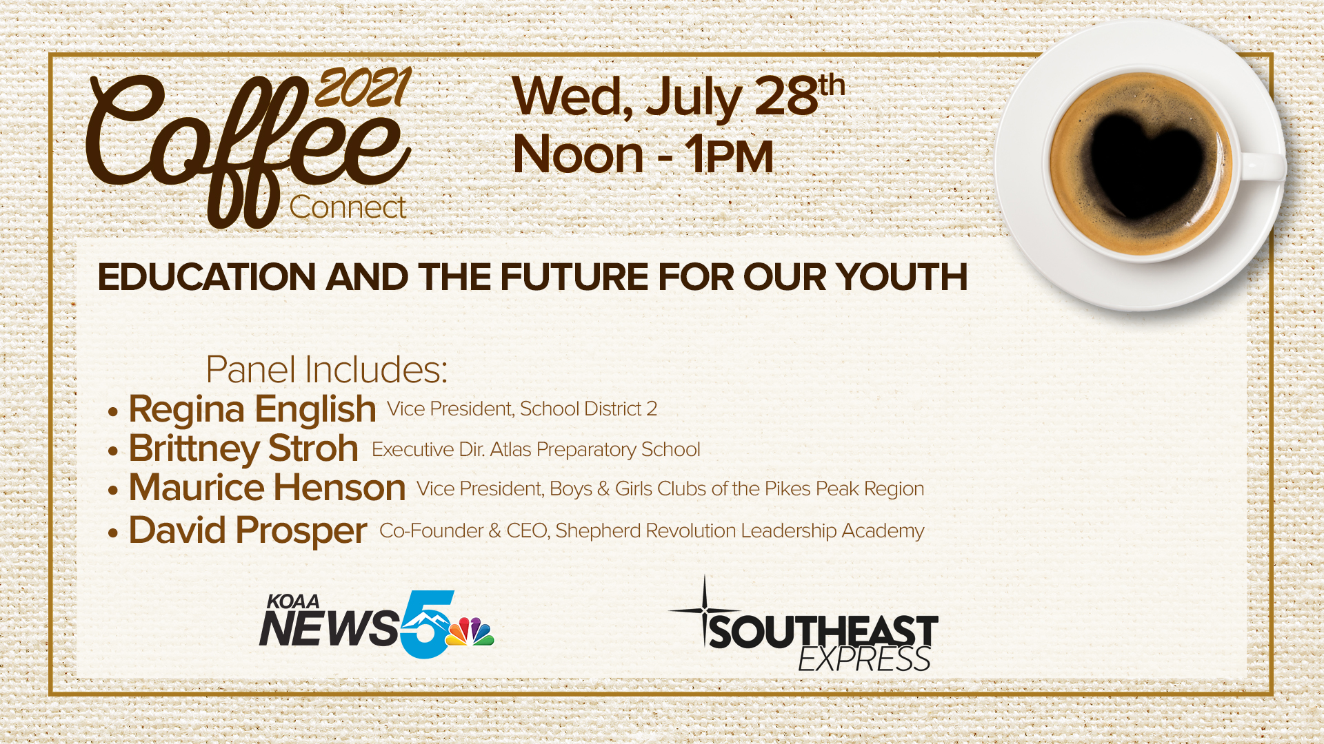 KOAA & Southeast Express present "Coffee Connect" on education - Vimarsana News