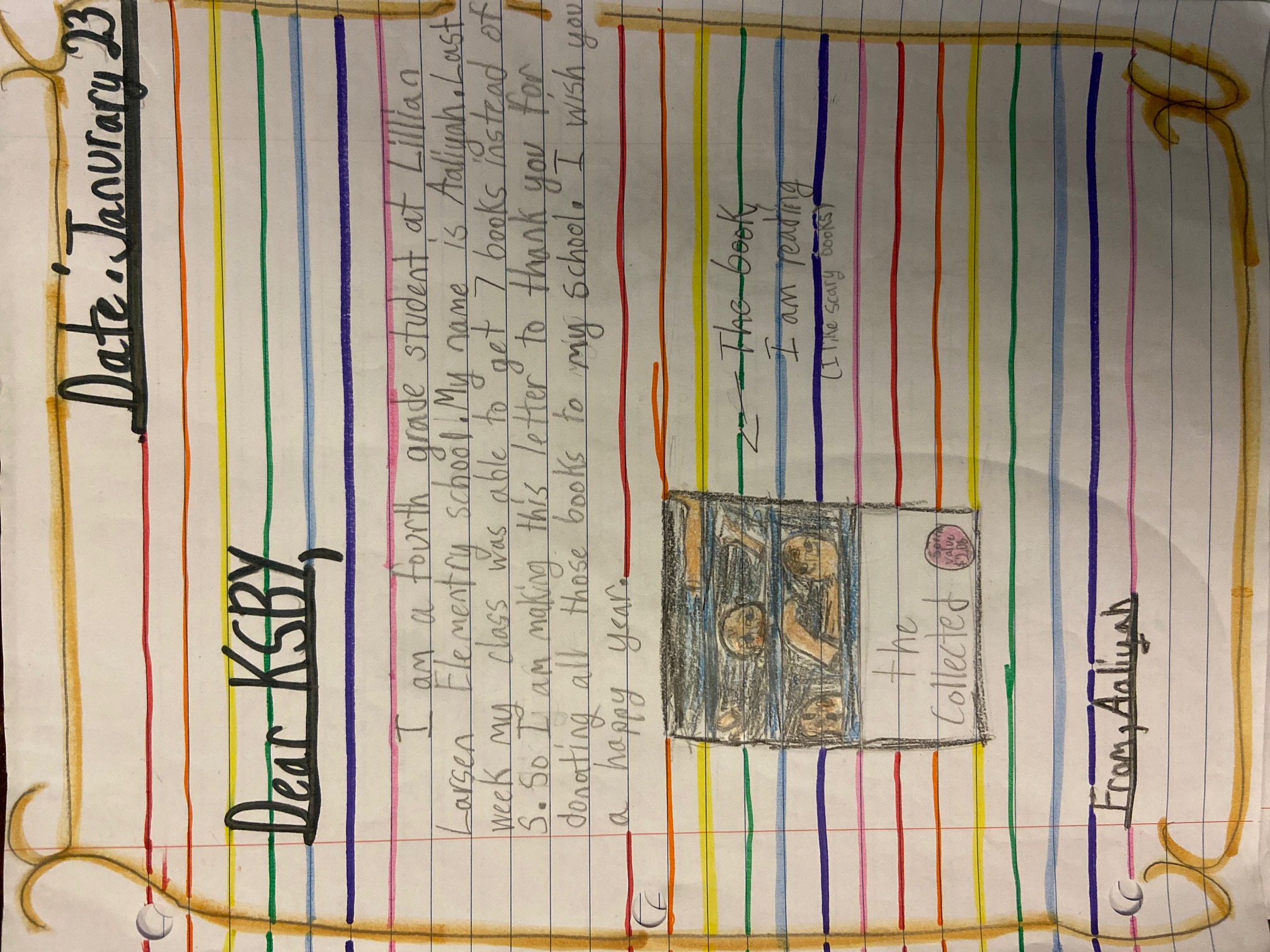 4th graders send thank you letters after free book fair from community donations - Vimarsana News