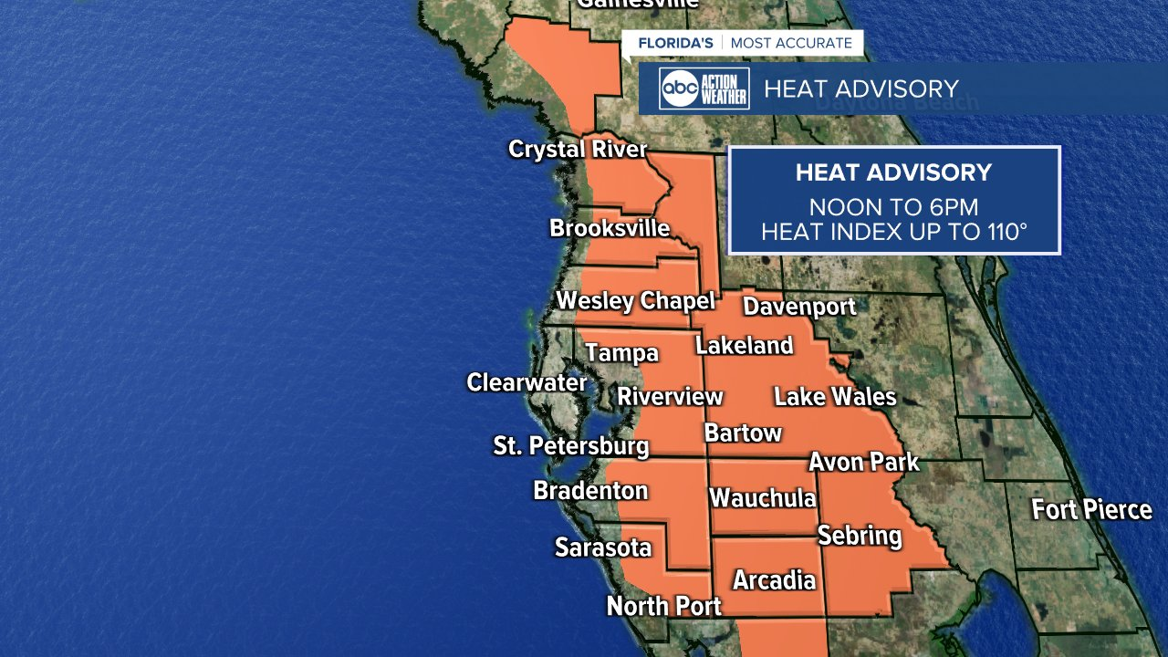 Heat index up to 110°F at times Wednesday, advisory issued - Vimarsana News