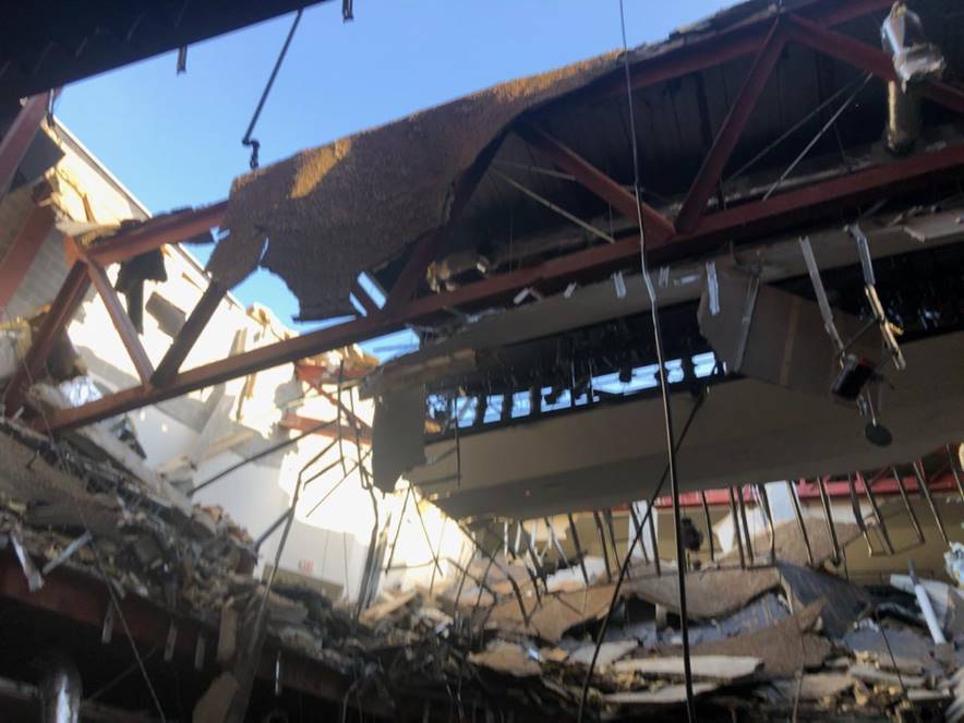 TNCC's auditorium roof collapses at Hampton campus - Vimarsana News