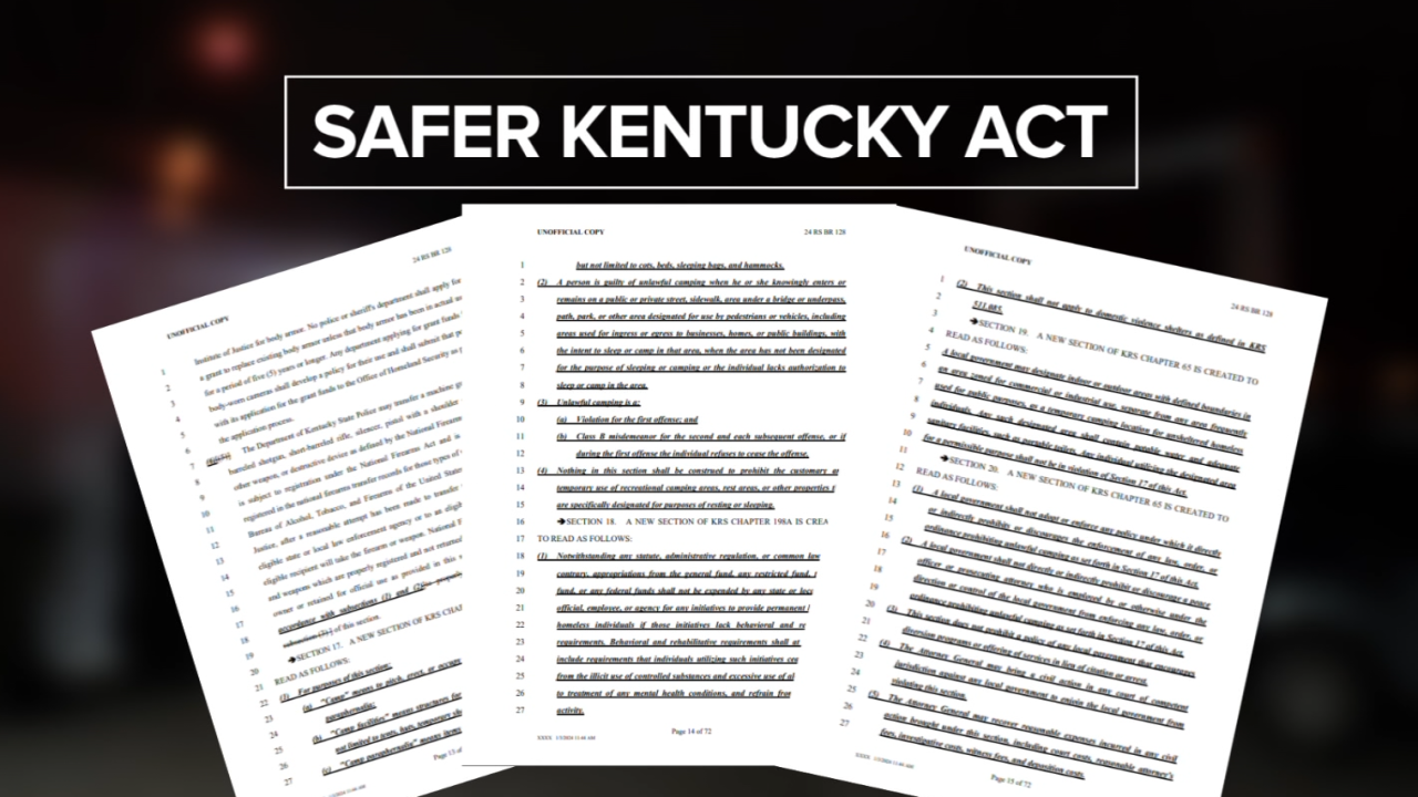 Lawmakers pass 'Safer Kentucky Act', concerning homelessness orgs - Vimarsana News
