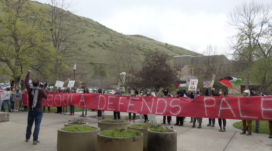 Montanans for Palestine protest Donald Trump, Jr. visit to Missoula - Vimarsana News