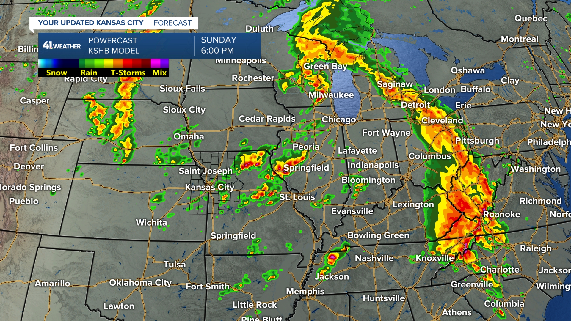 KSHB 41 Weather Blog | Scattered t-storms today, then calm; Next t-storm chances - Vimarsana News