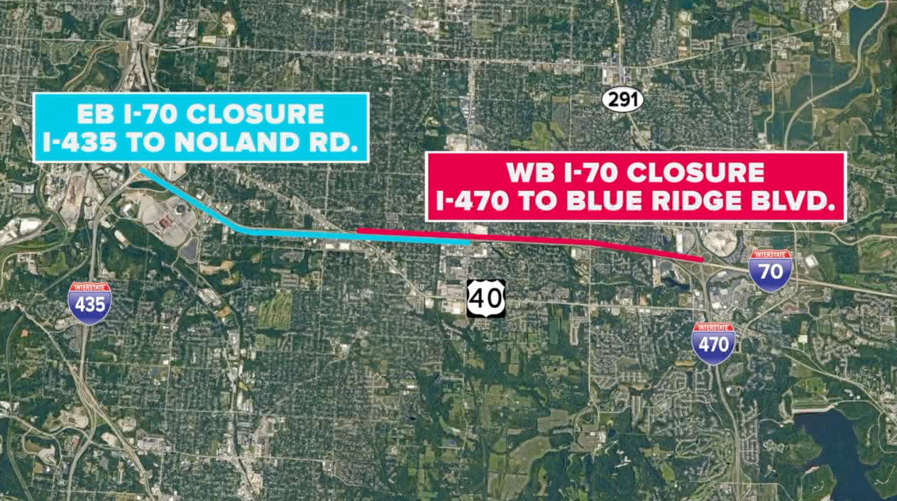 Reminder: Parts of I-70 to close this weekend in Jackson County, Missouri - Vimarsana News