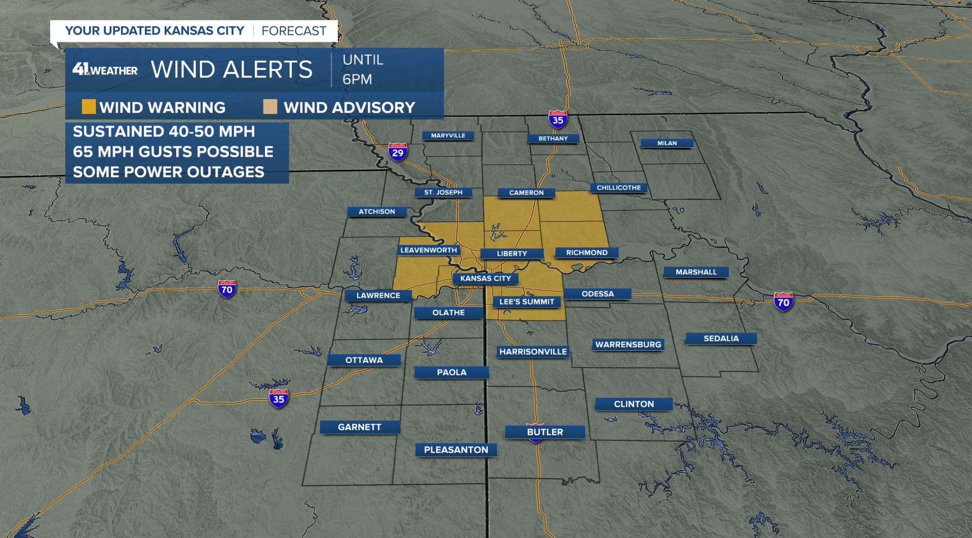 High wind warning issued for parts of Kansas City-area until 6 p.m. - Vimarsana News