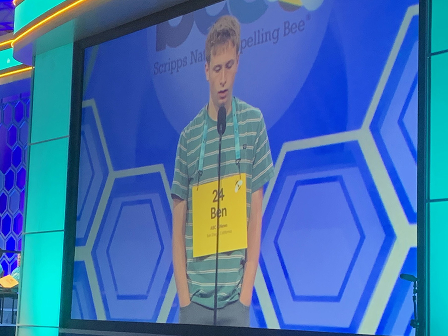 Poway 8th grader Ben Evans heads to 3rd round of Scripps National Spelling Bee - Vimarsana News