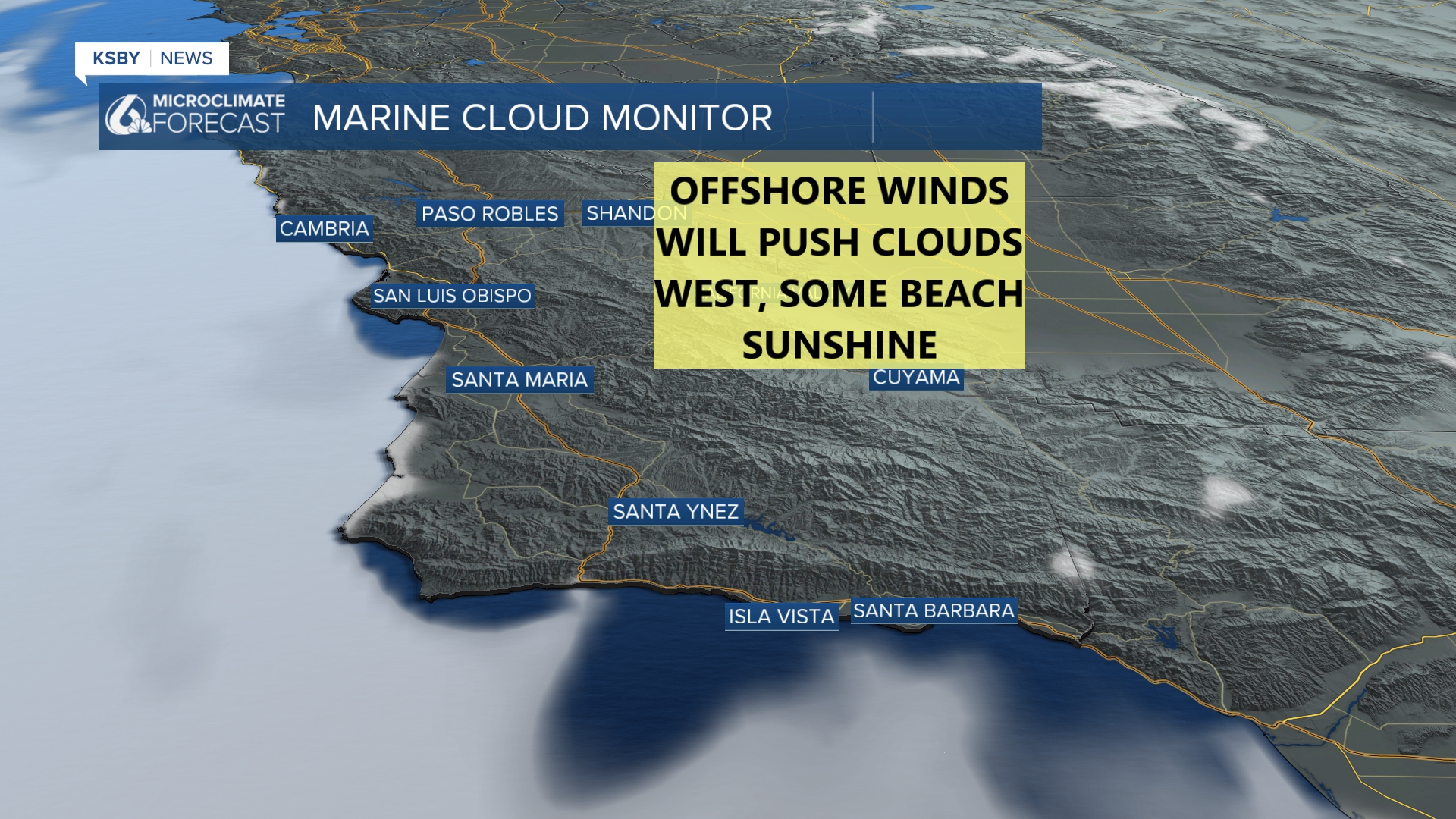 With some offshore flow Tuesday will be the sunniest day for beach communities - Vimarsana News