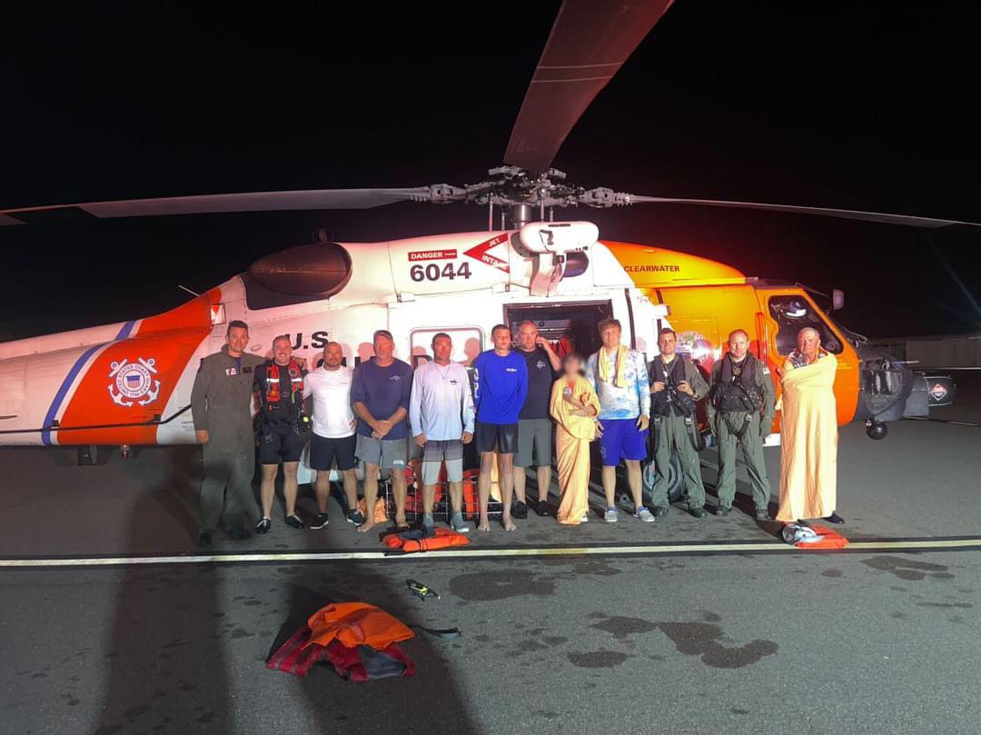 Coast Guard in Clearwater rescues child, seven adults from capsized boat - Vimarsana News