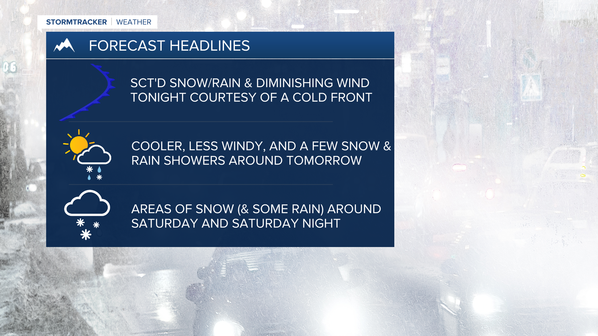 Snow/rain after cold front moves through the region - Vimarsana News