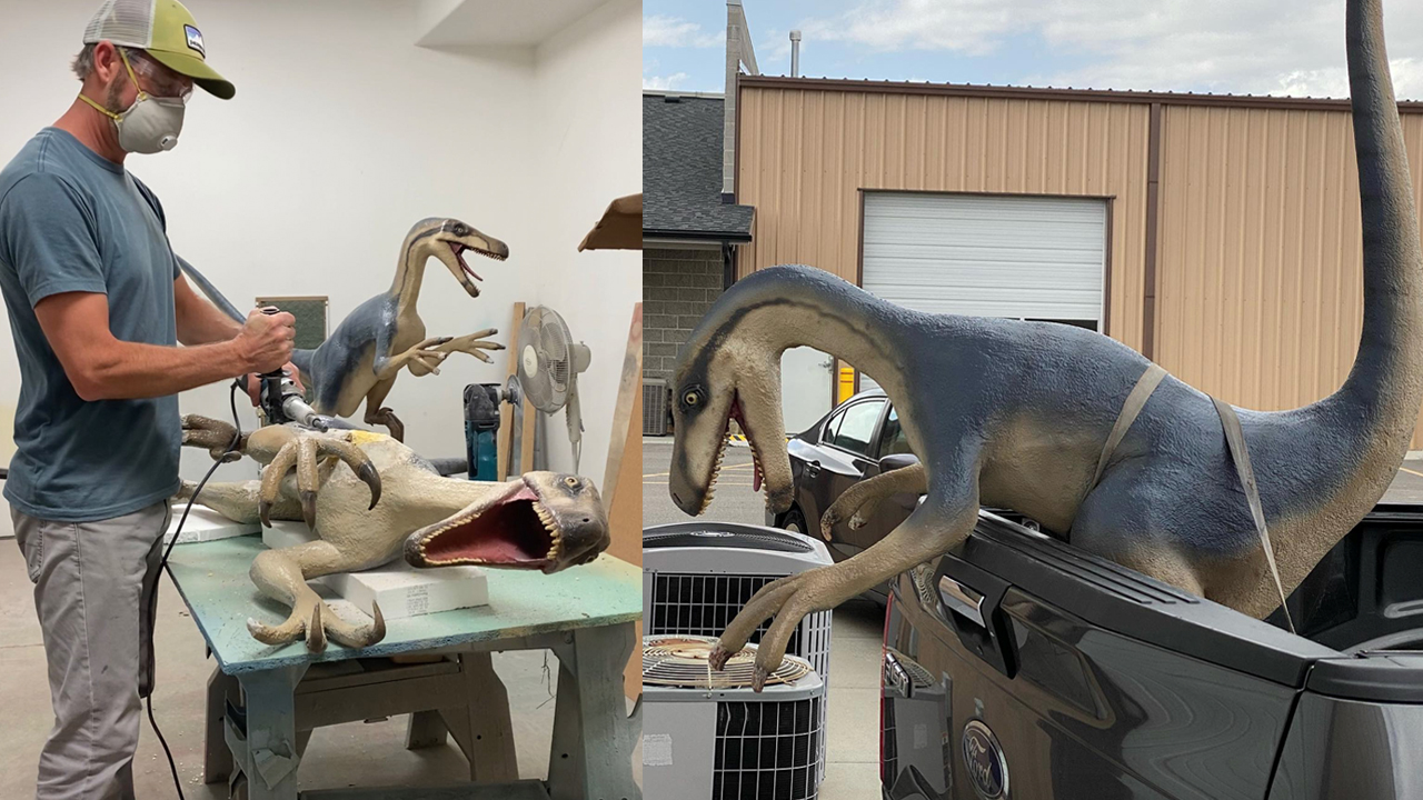 Dinosaur sculptures stolen, recovered last year to be reinstalled at Ogden museum after repairs - Vimarsana News