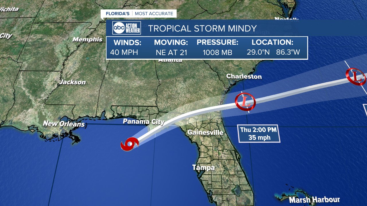 Tropical Storm Mindy forms in Gulf of Mexico - Vimarsana News