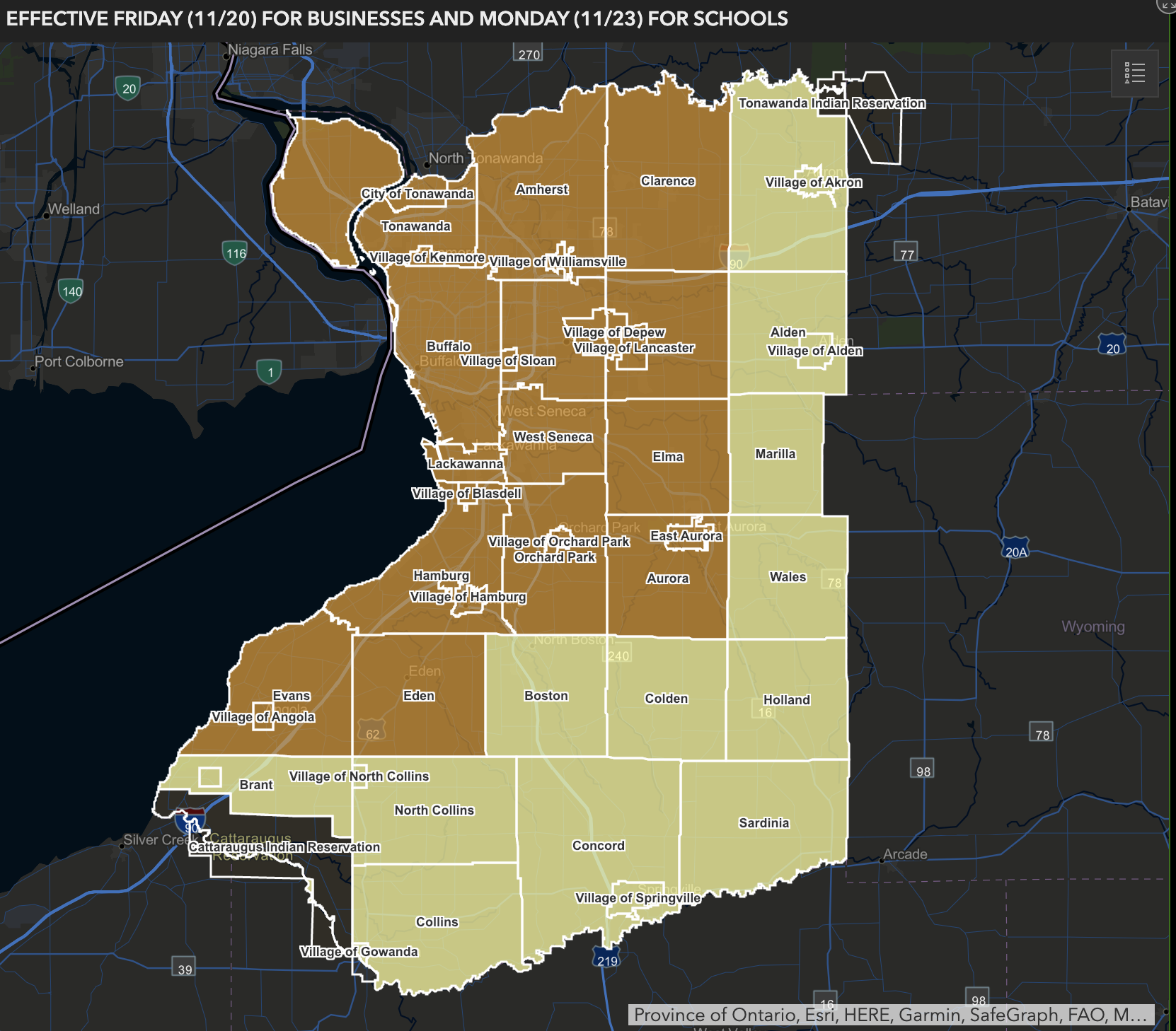 Erie County Health Commissioner: Research shows Orange Zone designations are working - Vimarsana News