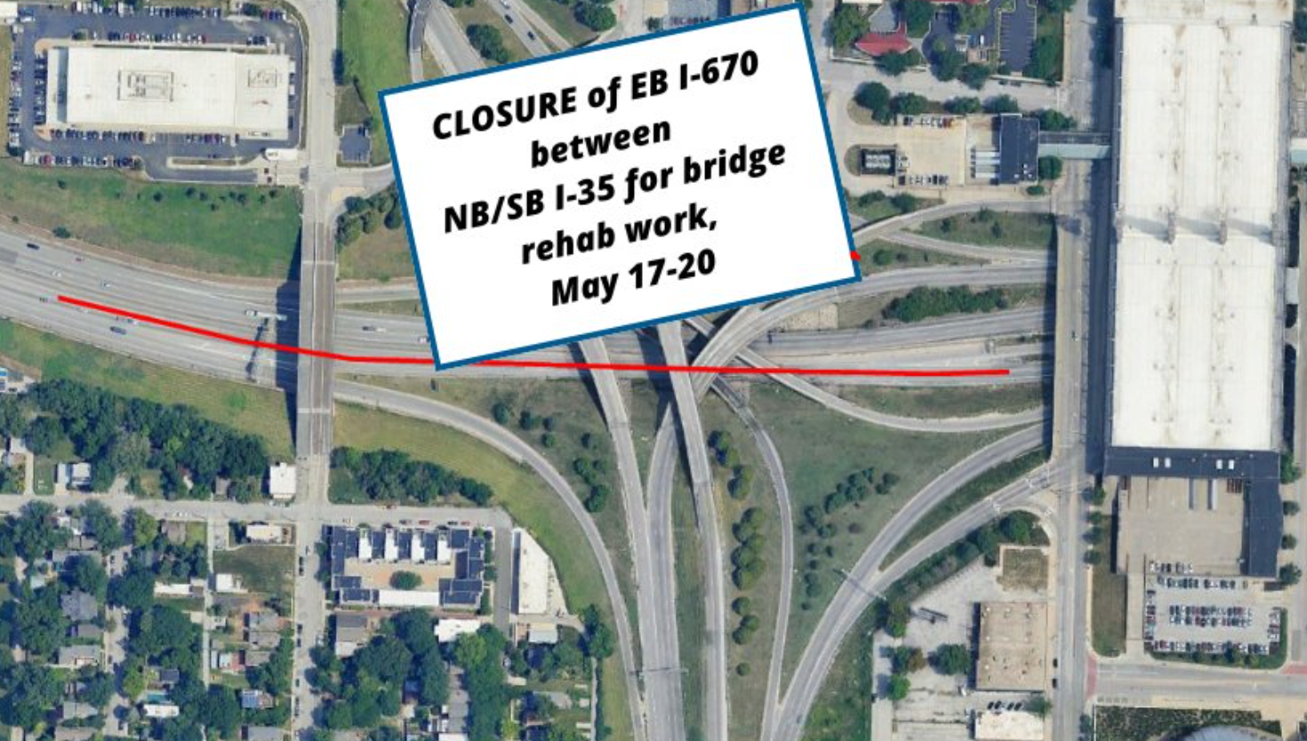 MoDOT closing part of EB I-670 this weekend in downtown Kansas City, Missouri - Vimarsana News