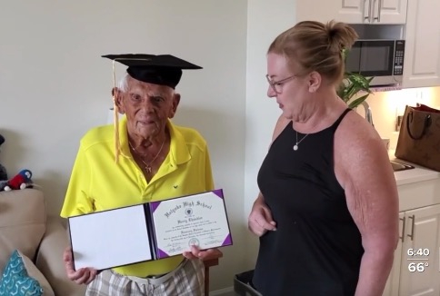 Pearl Harbor survivor receives honorary high school diploma - Vimarsana News