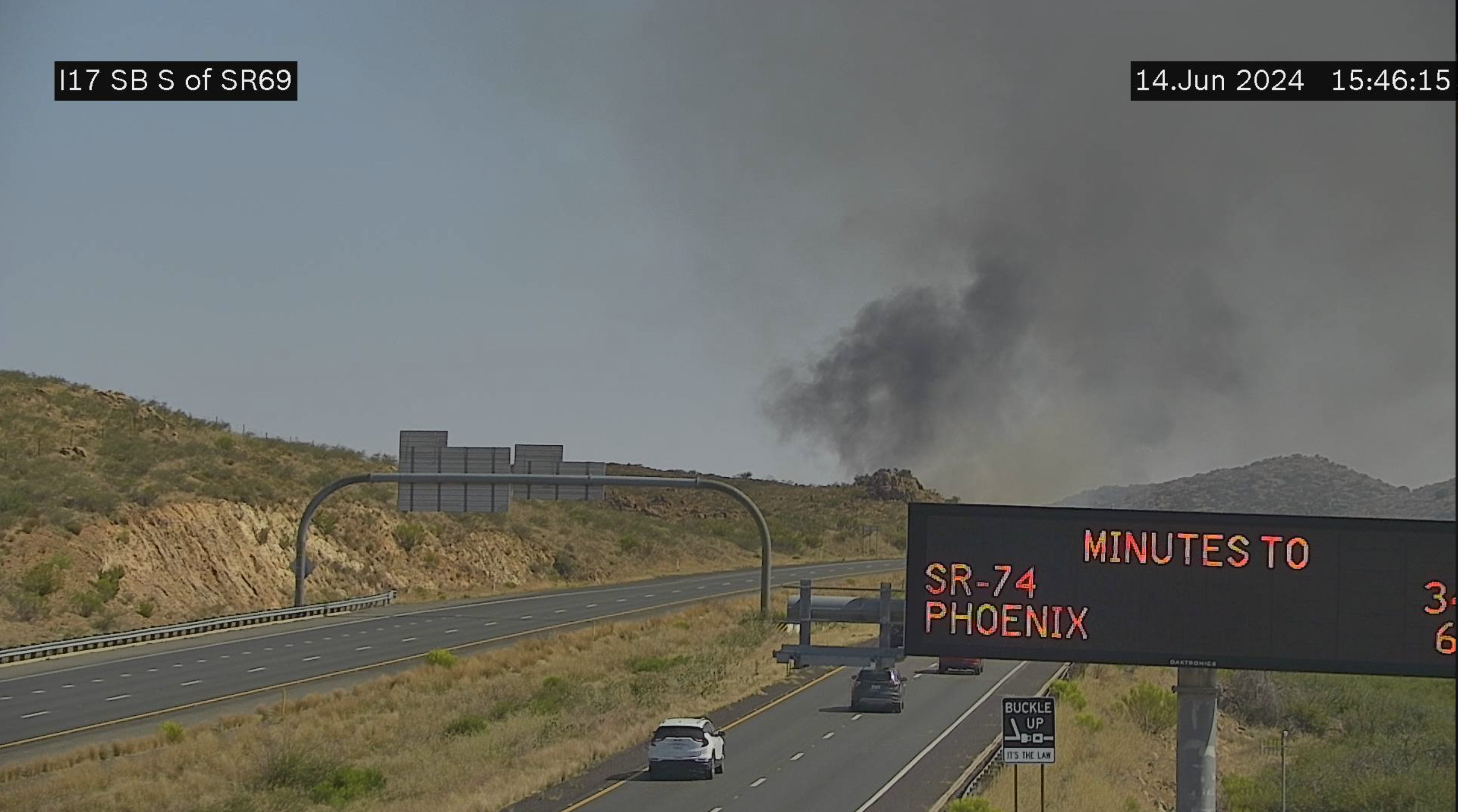 Ironwood Fire grows to 50 acres, prompts closures on I-17 northbound - Vimarsana News
