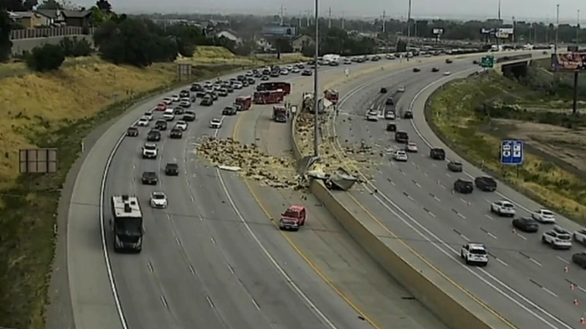 I-15 brought to near-standstill in Utah County due to semitrailer crash - Vimarsana News
