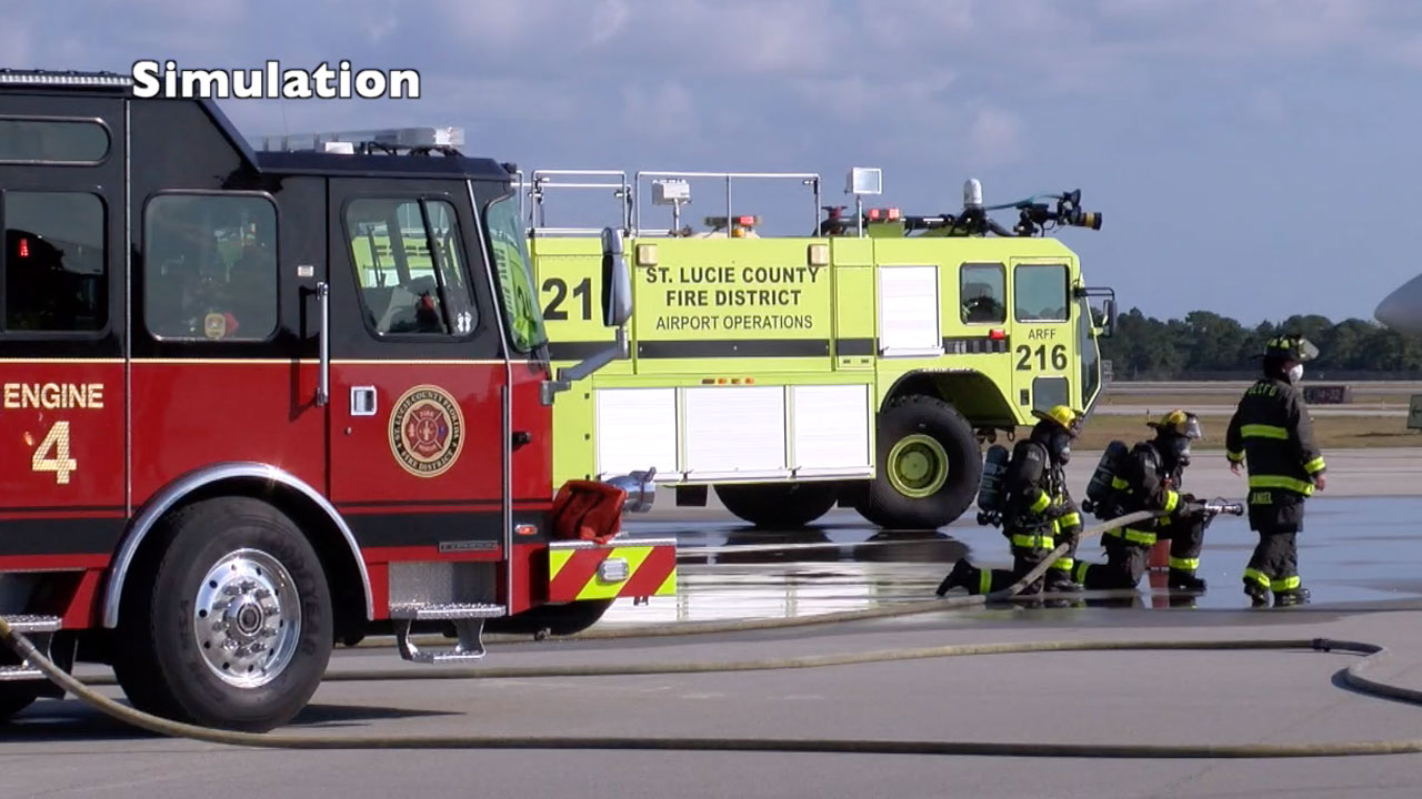 Firefighters hold disaster drill at Treasure Coast International Airport - Vimarsana News